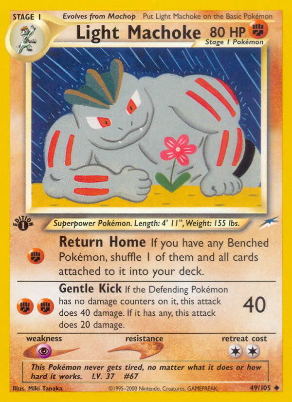 Light Machoke - 49/105 Neo Destiny Uncommon Unlimited Pokemon - NM