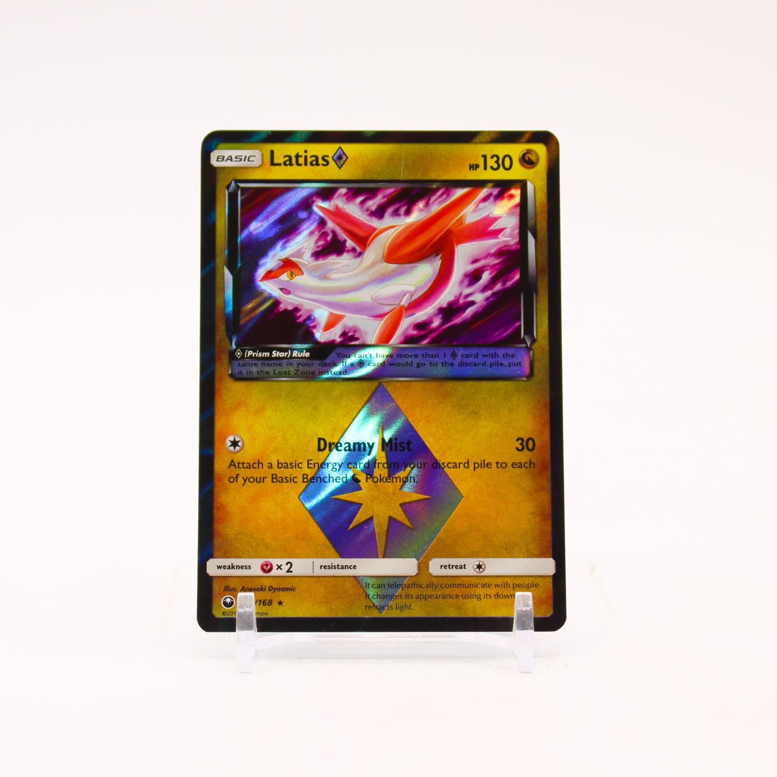 Latias - 107/168 Celestial Storm Holo Prism Star Rare Pokemon - LP
