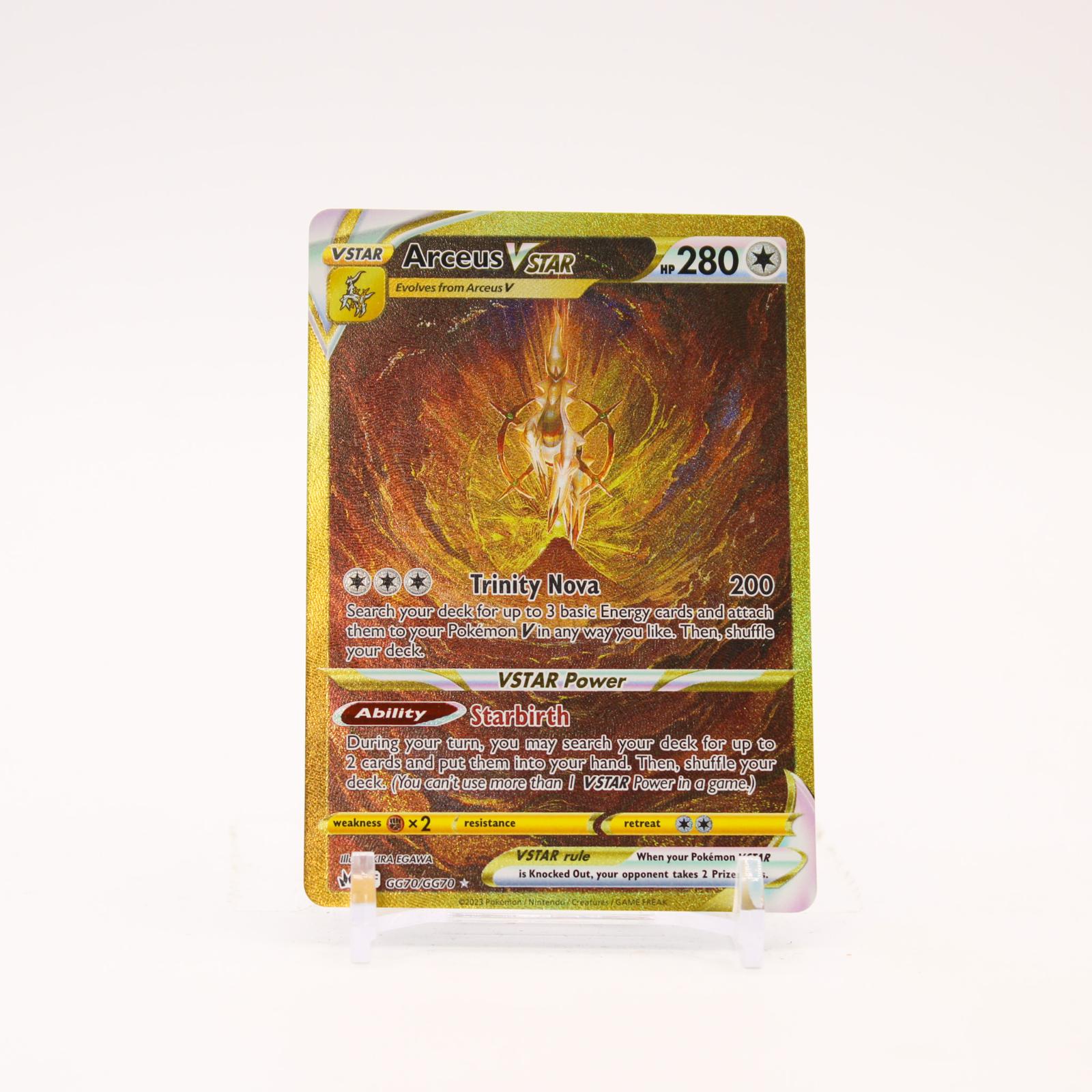 Arceus VSTAR - GG70/GG70 Crown Zenith Galarian Gallery Holo Pokemon - NM