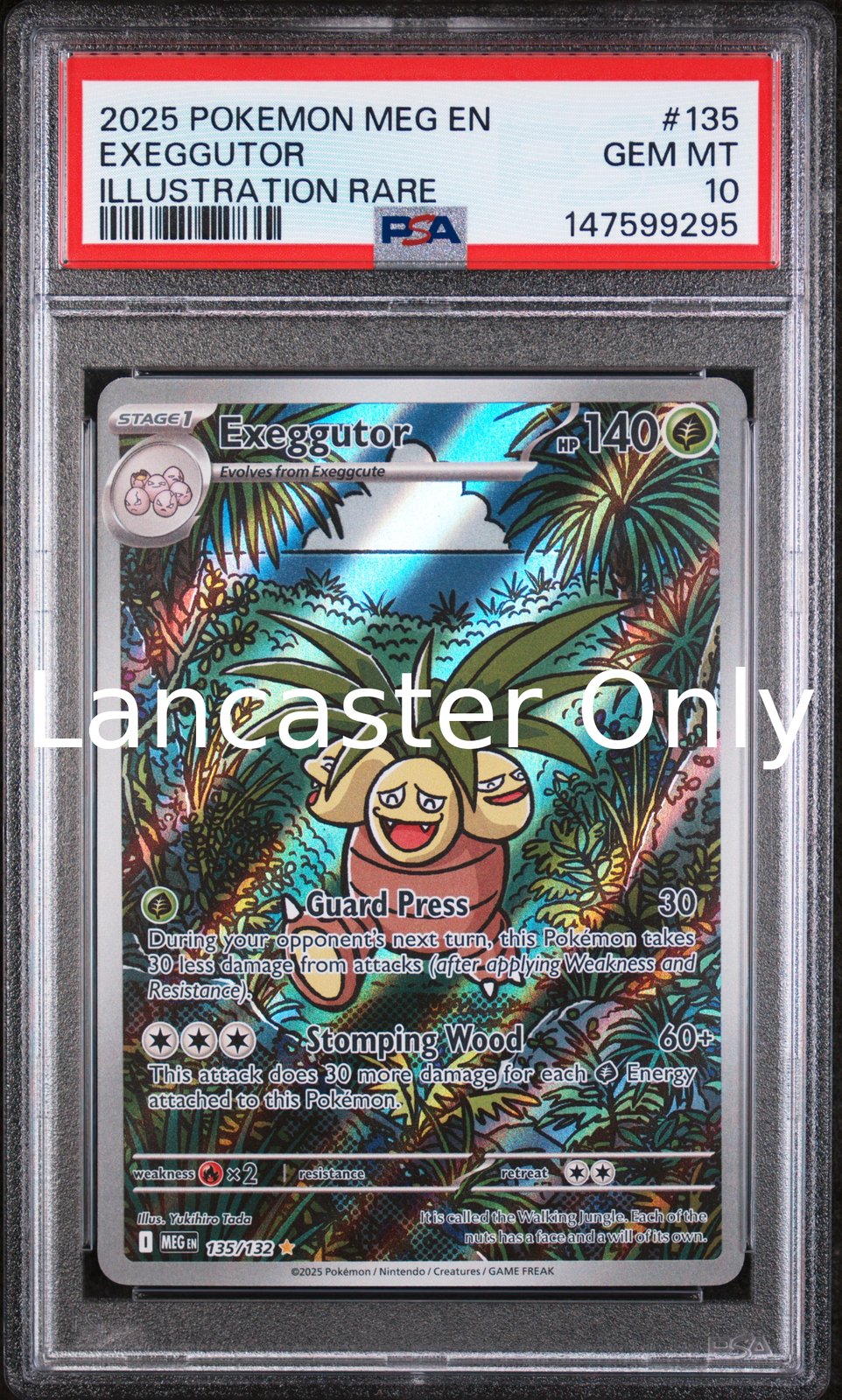 Exeggutor - 135/132 PSA 10 Mega Evolution Illustration Rare Pokemon - (Lanc)