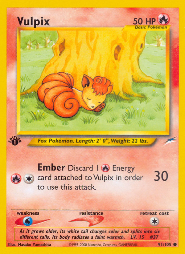 Vulpix - 91/105 Neo Destiny Common Unlimited Pokemon - NM