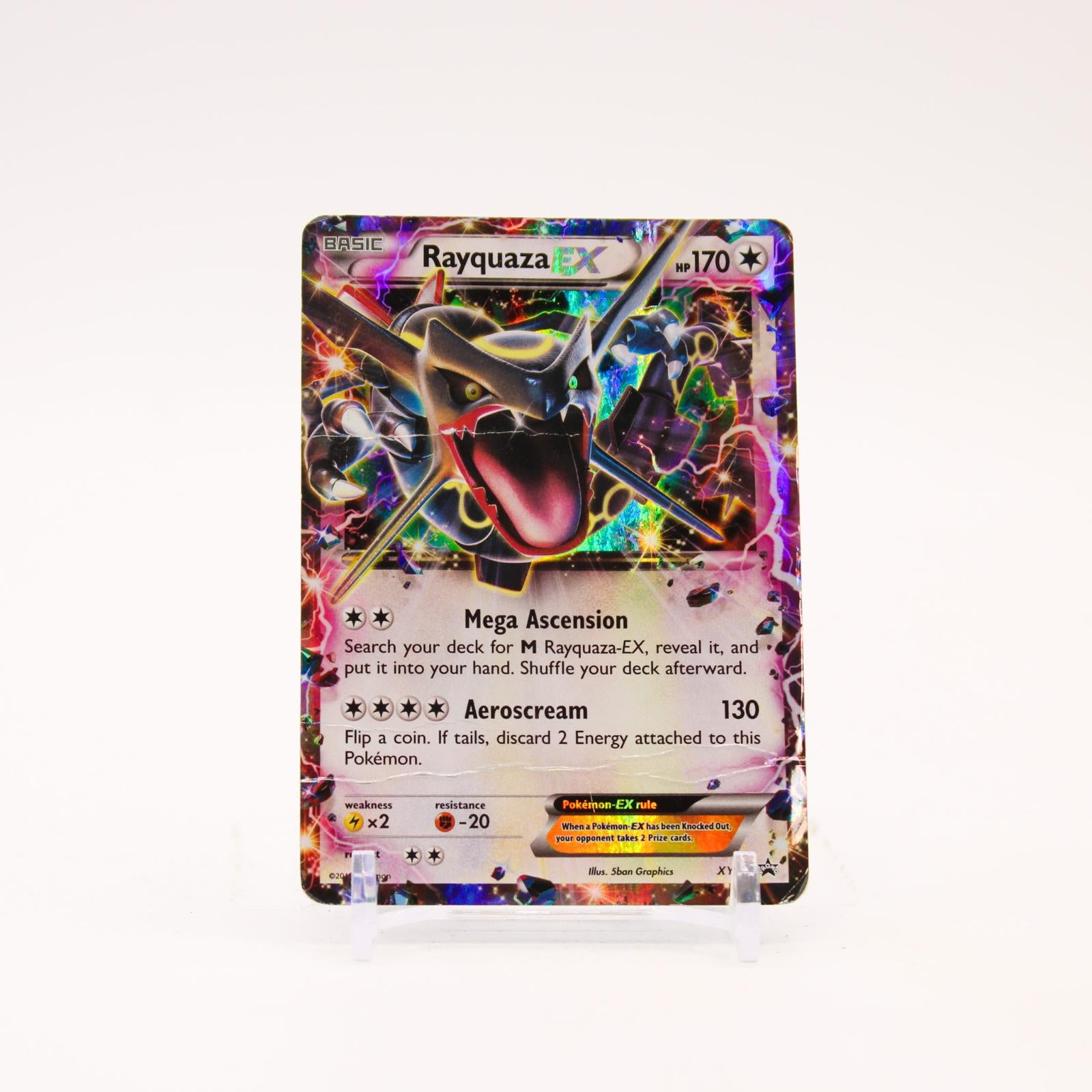 Rayquaza EX - XY69 Black Star Holo Shiny Promo Pokemon - DMG