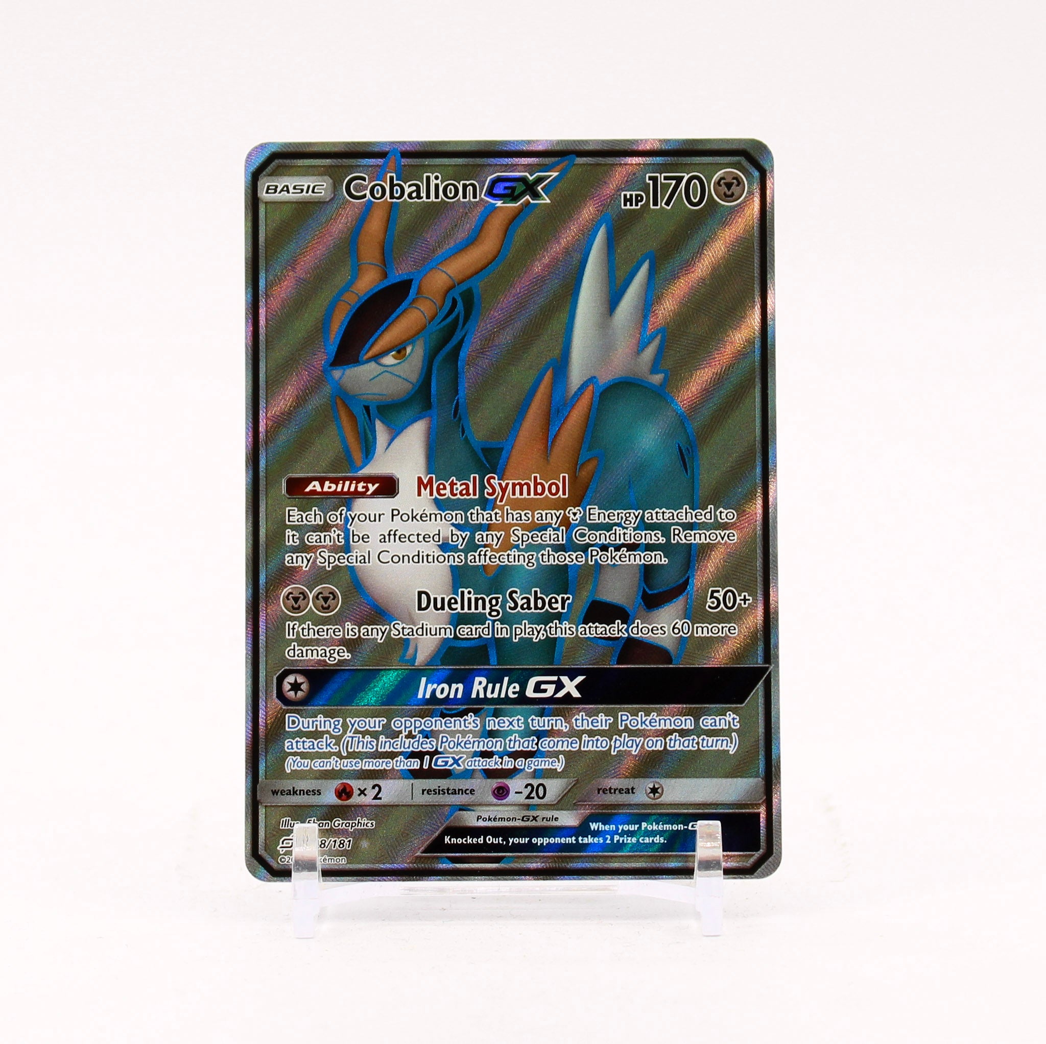 Cobalion GX - 168/181 Team Up Full Art Pokemon - NM/MINT