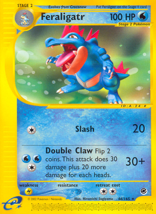 Feraligatr - 46/165 Expedition Base Set Rare Pokemon - NM