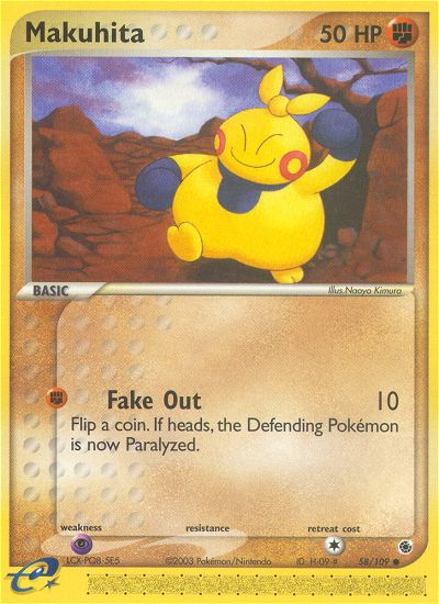 Makuhita - 58/109 Ruby & Sapphire Common Pokemon - NM