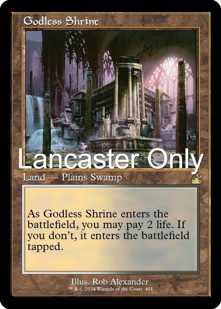 Godless Shrine (Retro Frame) - 401 Ravnica Remastered Foil Rare Magic: The Gathering - NM (Lanc)
