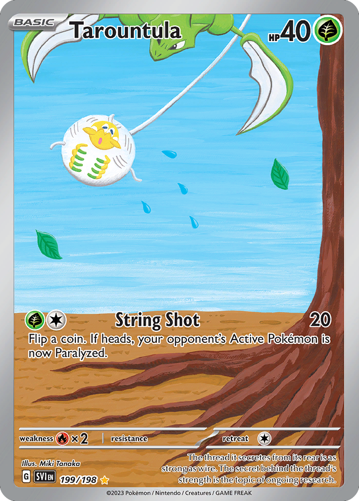 Tarountula - 199/198 Scarlet & Violet Illustration Rare Holo Pokemon - NM
