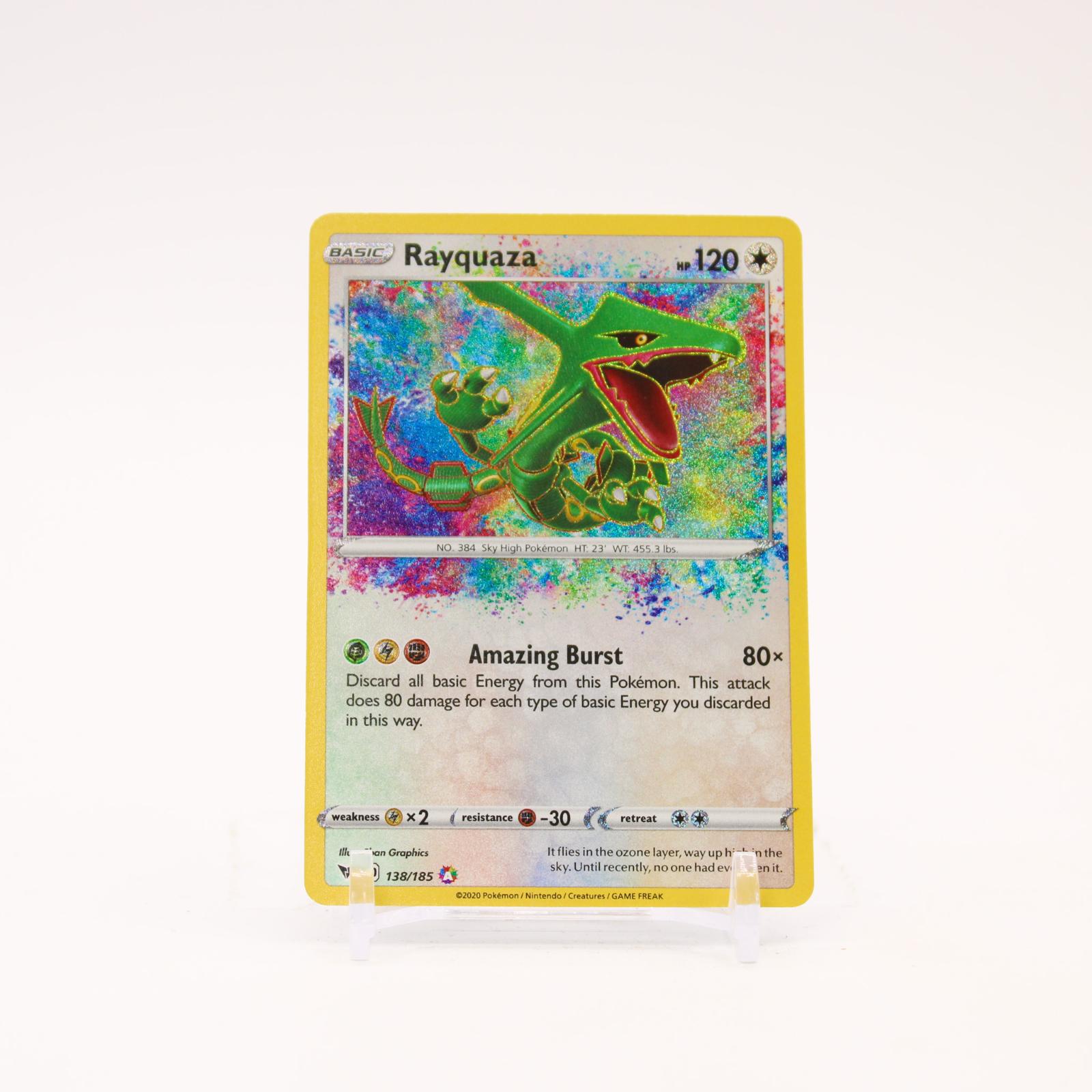 Rayquaza - 138/185 Vivid Voltage Holo Amazing Rare Pokemon - NM