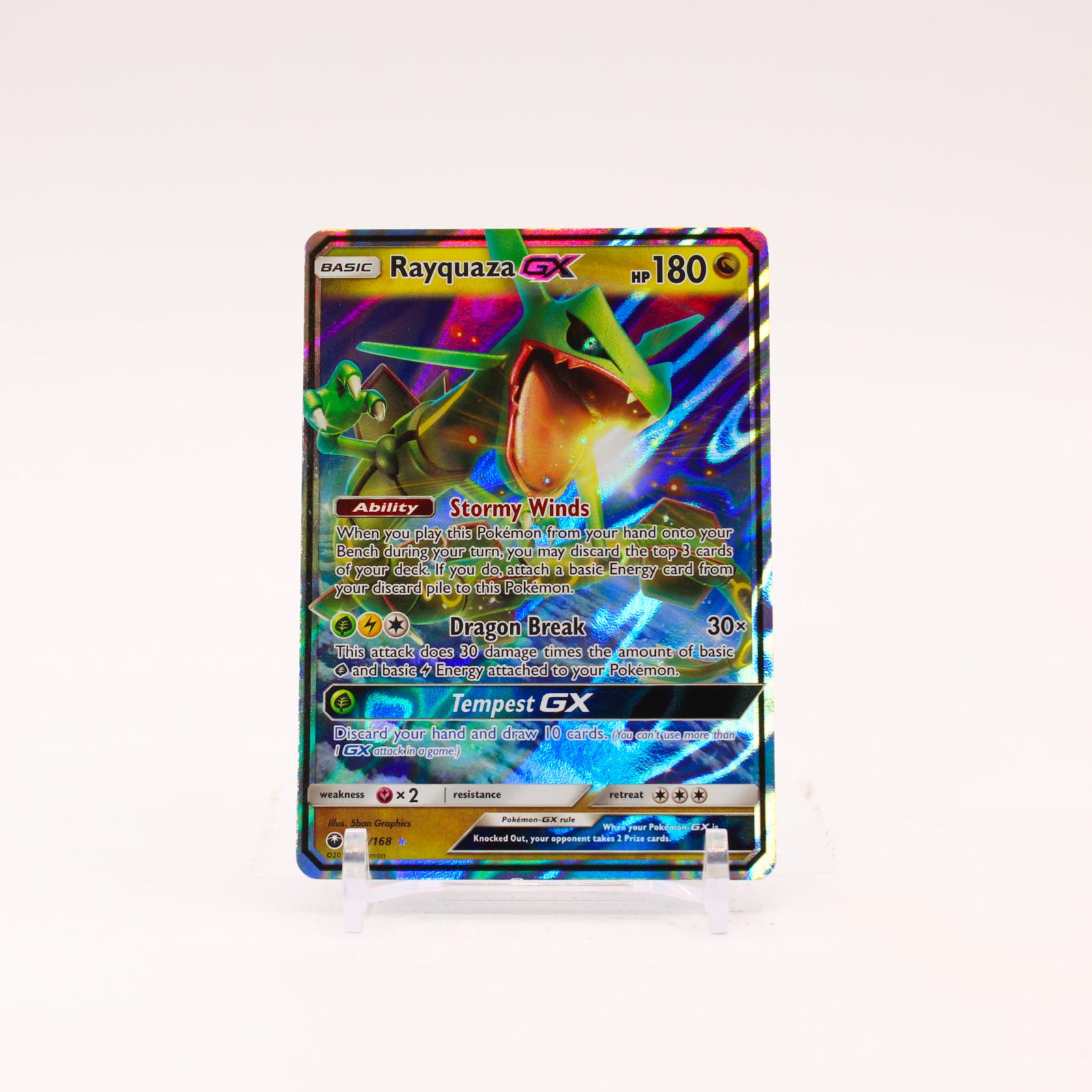 Rayquaza GX - 109/168 Celestial Storm Holo Ultra Rare Pokemon - LP/MP