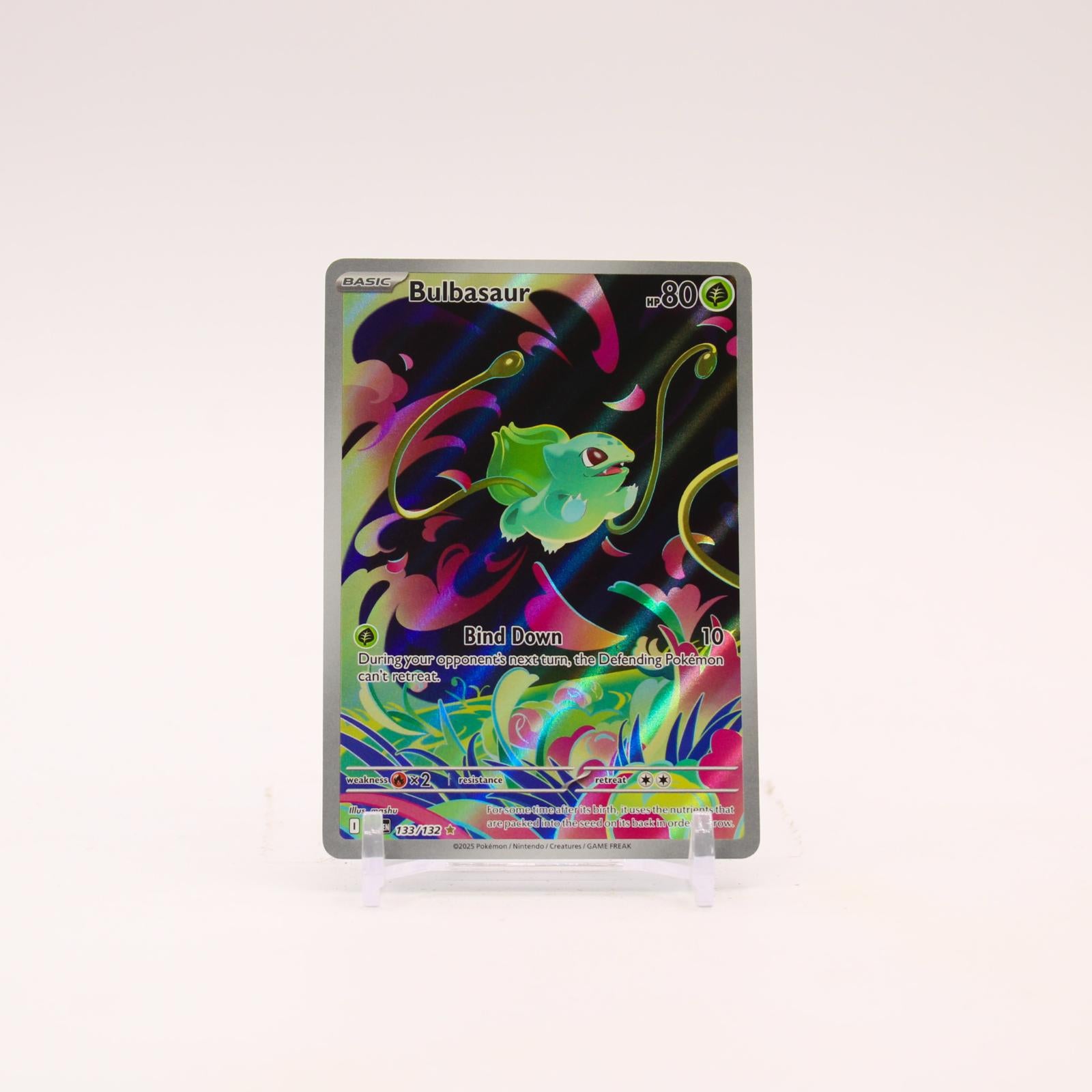 Bulbasaur - 133/132 Mega Evolution Holo Illustration Rare Pokemon - NM/MINT