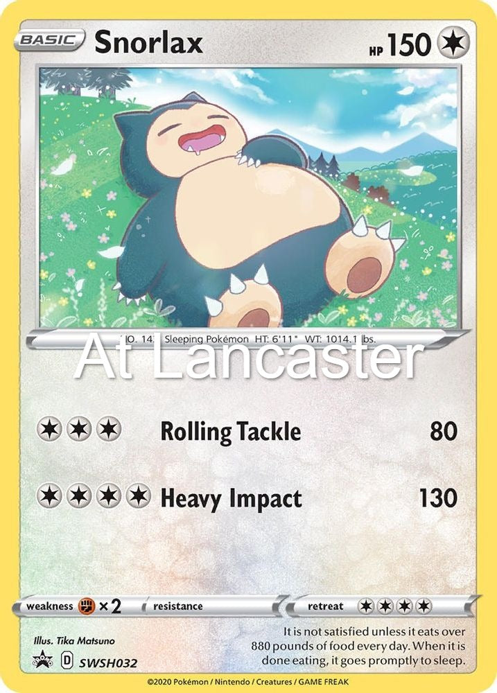 Snorlax - SWSH032 Sword & Shield Promo Promo Pokemon - LP (Lanc)