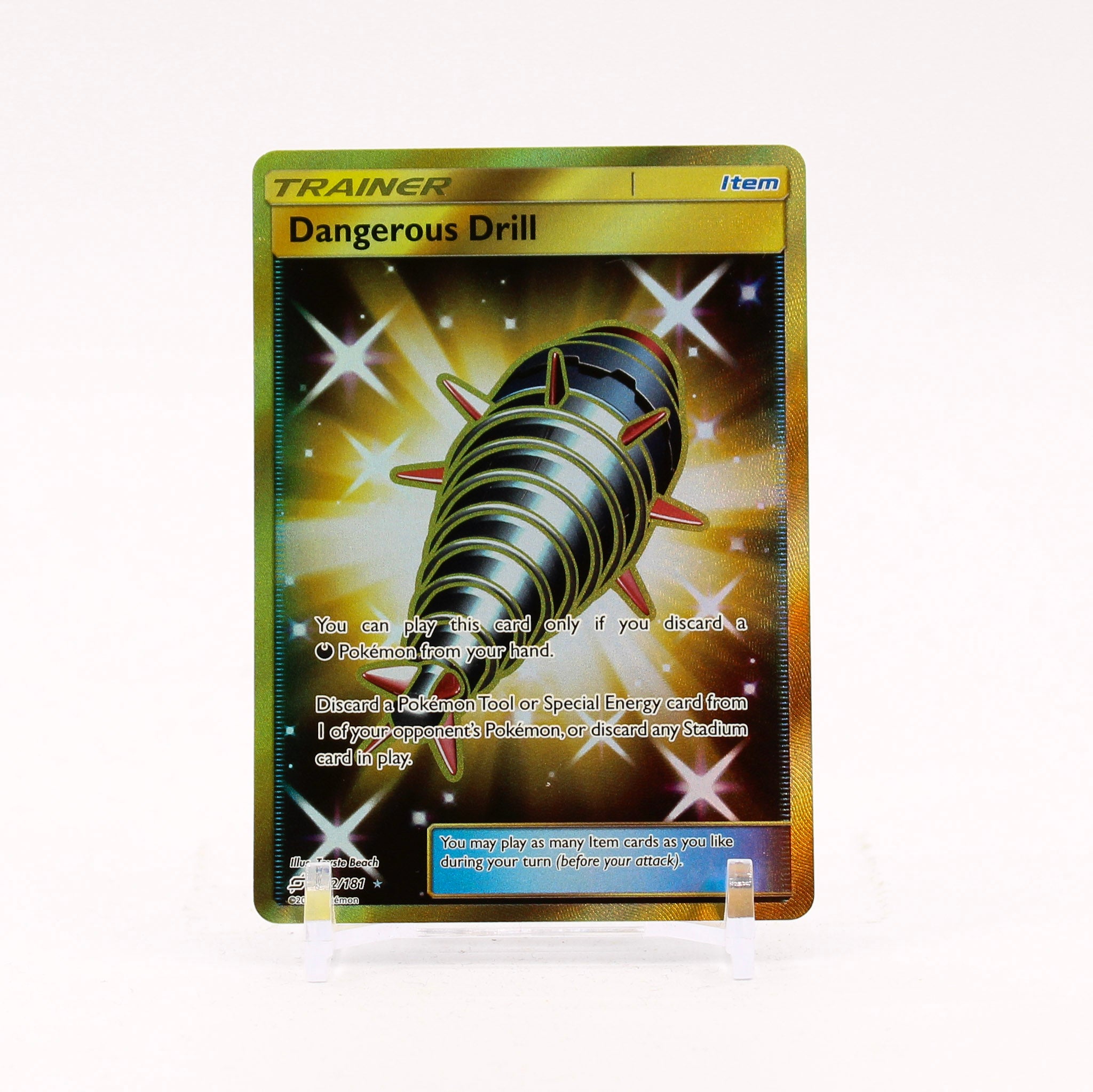 Dangerous Drill - 192/181 Team Up Gold Trainer - NM/MINT