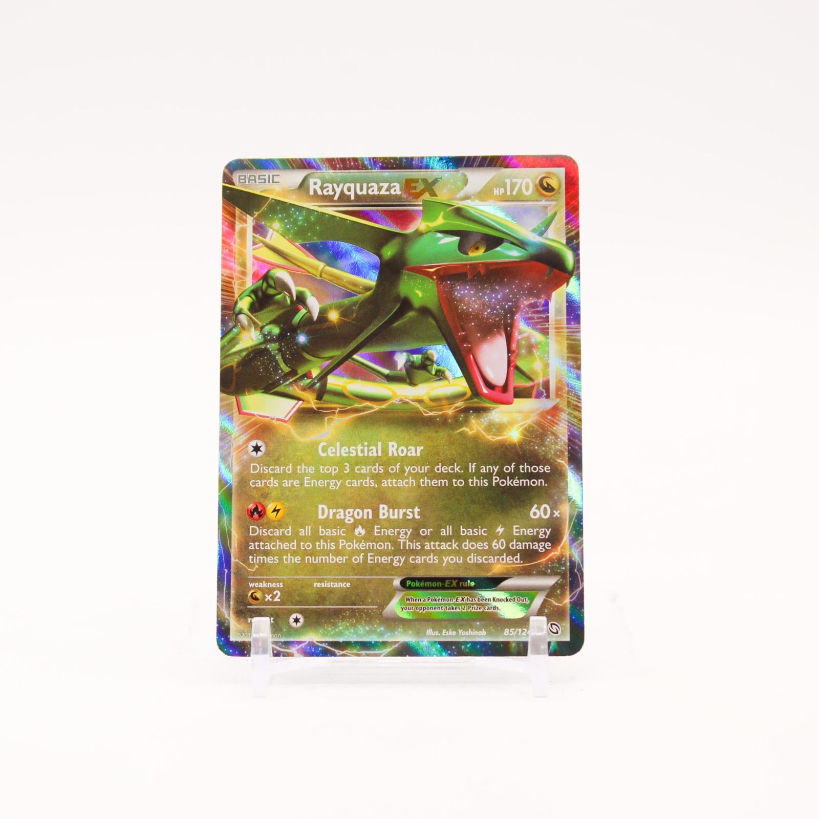 Rayquaza EX - 85/124 Dragons Exalted Holo Ultra Rare Pokemon - NM/LP