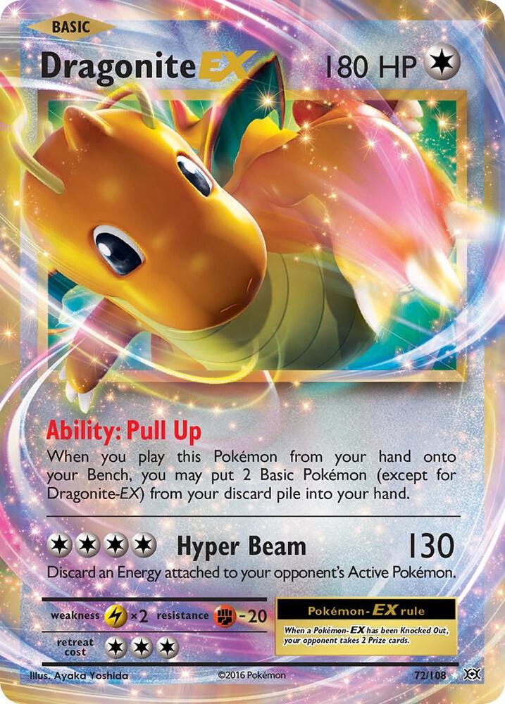 Dragonite EX - 72/108 Evolutions Ultra Rare Pokemon - NM