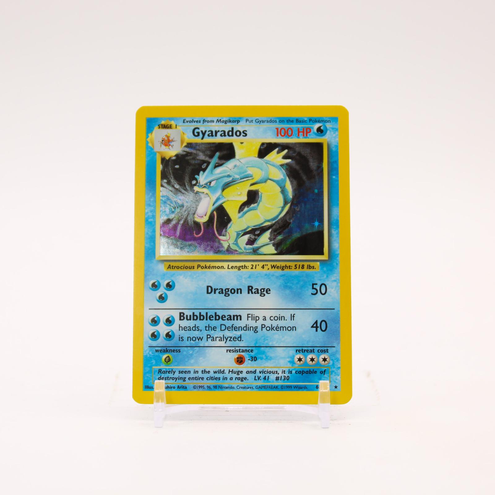 Gyarados - 6/102 Base Set Unlimited Holo Rare Pokemon - NM/LP