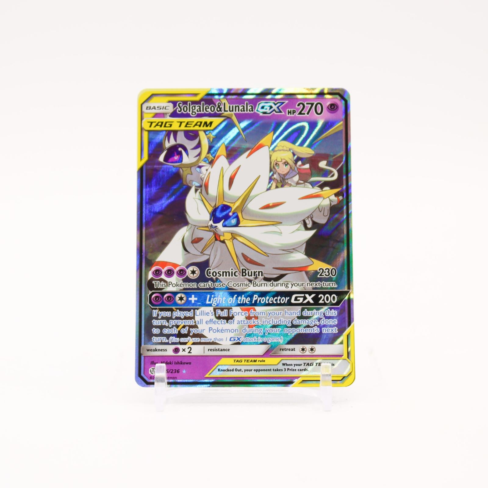 Solgaleo & Lunala GX - 75/236 Cosmic Eclipse Holo Ultra Rare Pokemon - LP