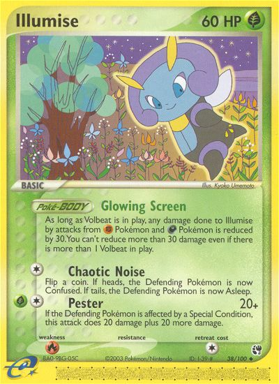 Illumise - 38/100 Sandstorm Uncommon Pokemon - NM