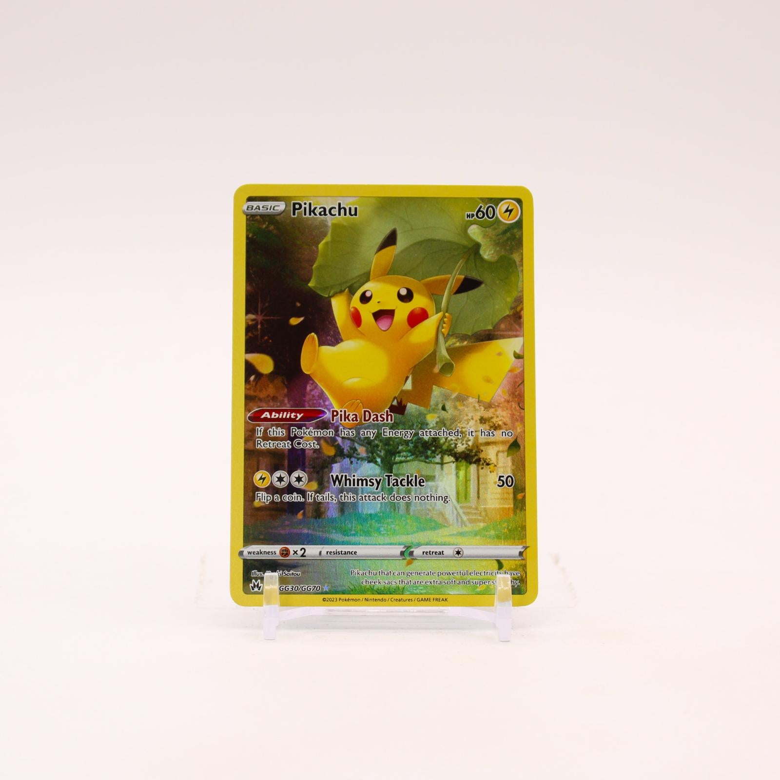 Pikachu - GG30/GG70 Crown Zenith Galarian Gallery Holo Pokemon - NM/LP