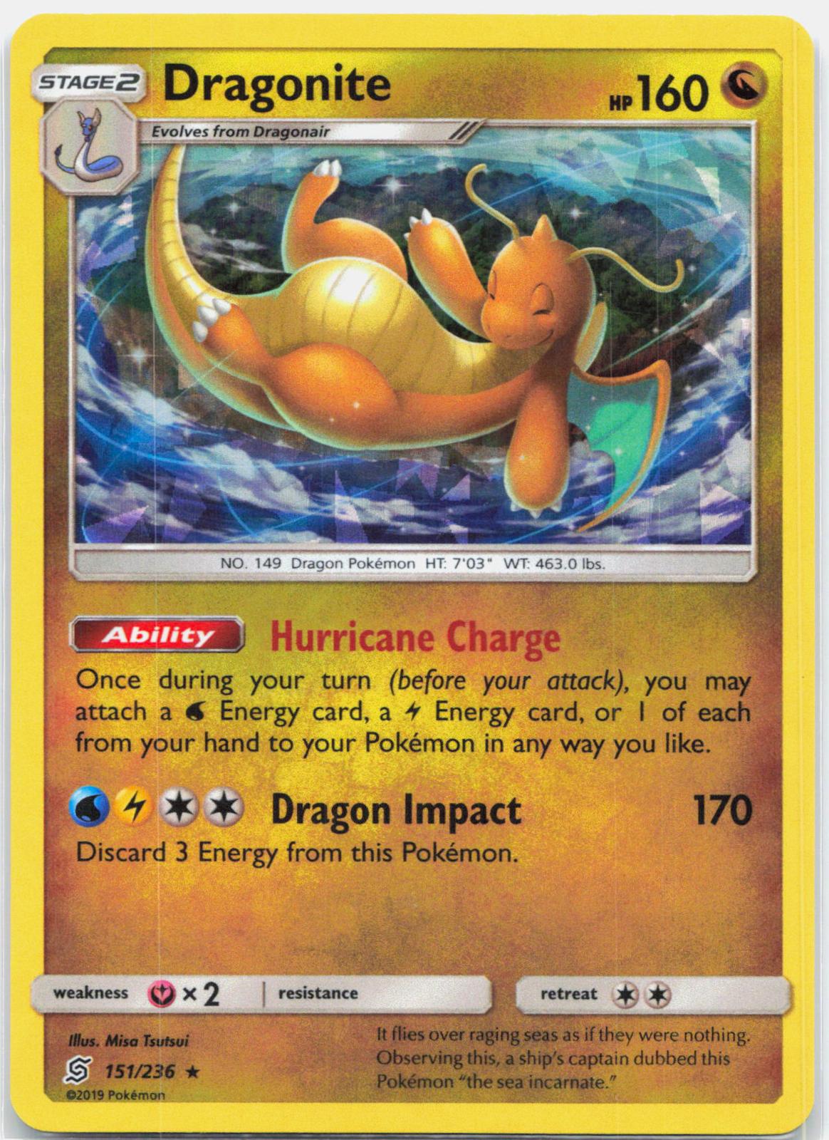 Dragonite - 151/236 Cracked Ice Promo Holo Pokemon - NM/LP