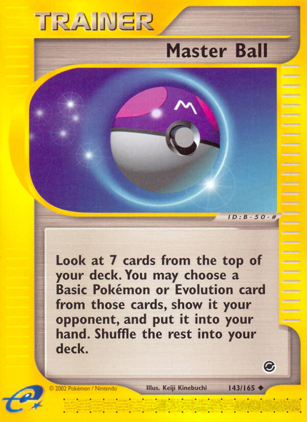 Master Ball - 143/165 Expedition Base Set Uncommon Pokemon - NM
