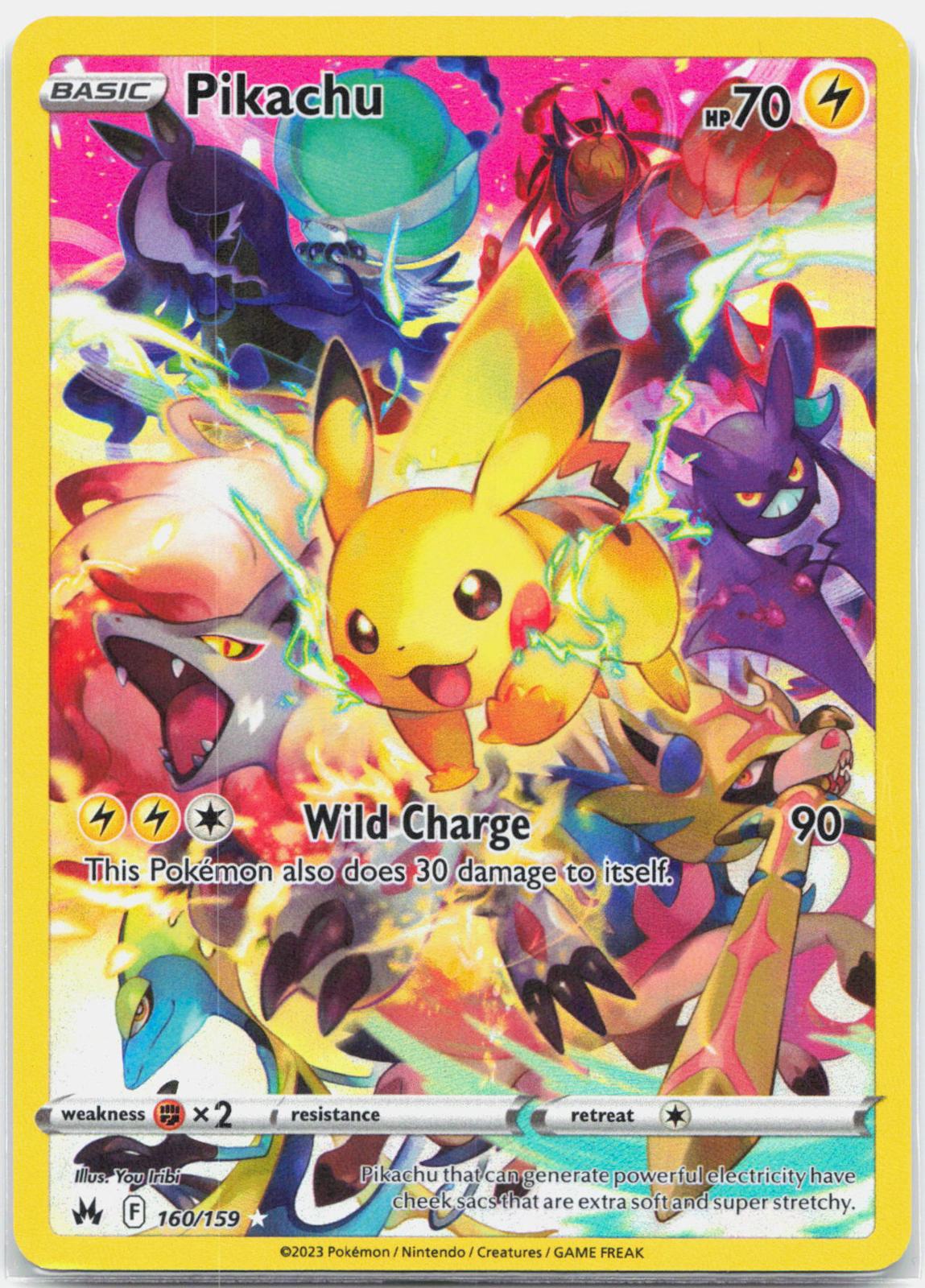 Pikachu - 160/159 Crown Zenith Secret Rare Pokemon - NM