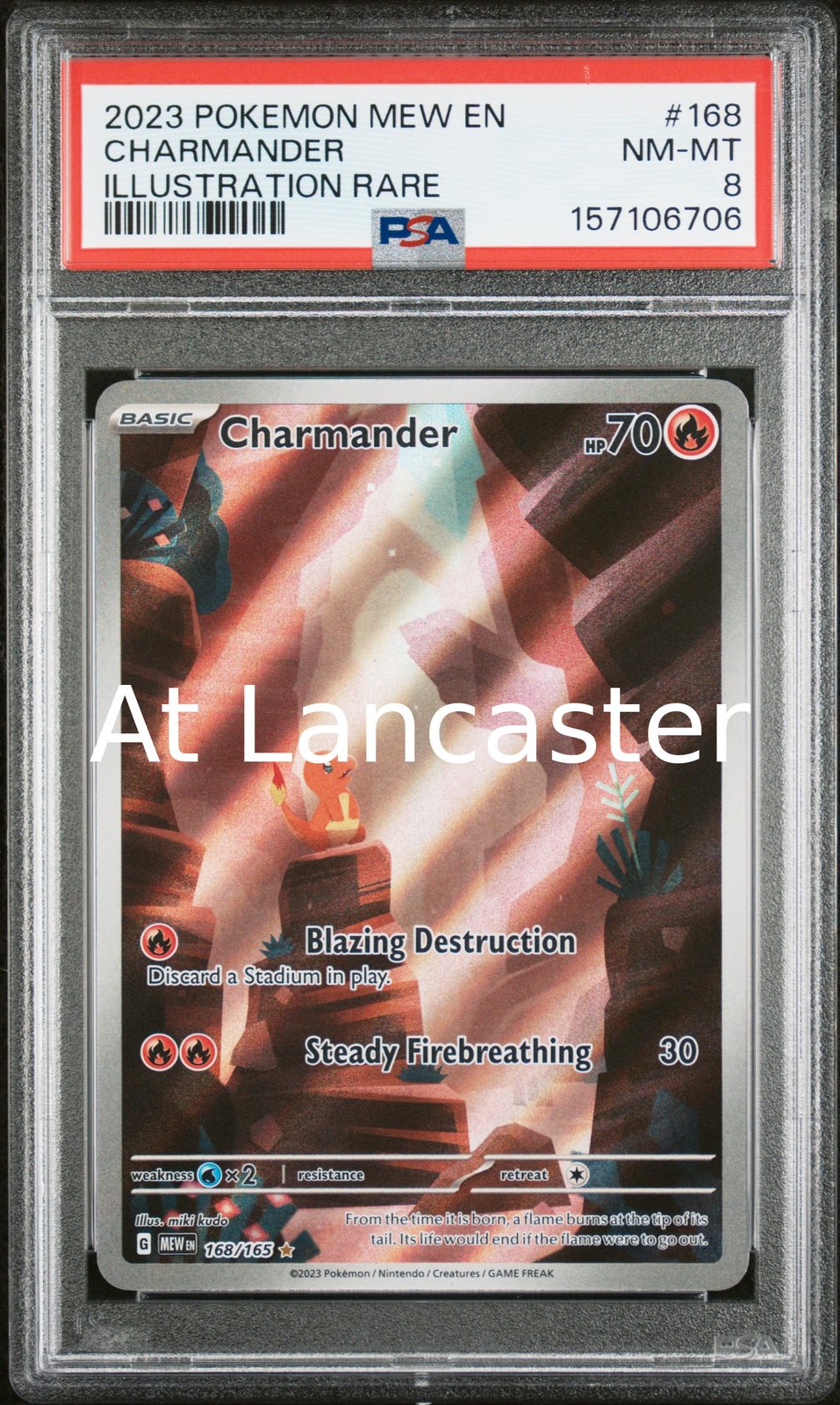 Charmander - 168/165 PSA 8 151 Illustration Rare Pokemon (Lanc)