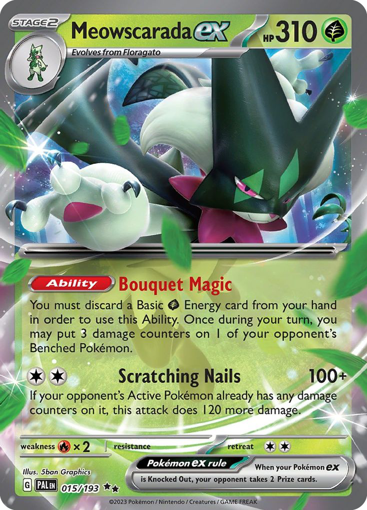 Meowscarada ex - 015/193 Paldea Evolved Double Rare Holo Pokemon - NM