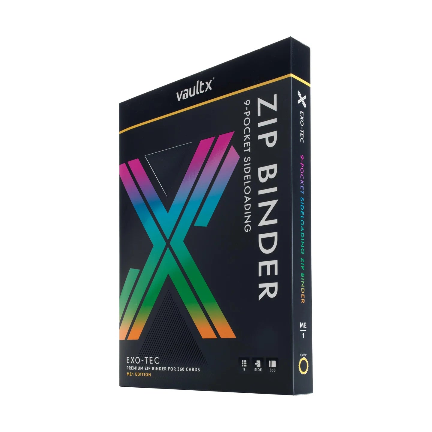 VaultX Zip Binder - Exo-Tec 9 Pocket - ME1 Mega Evolution Black & Rainbow