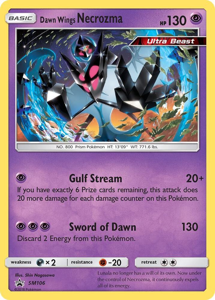 Dawn Wings Necrozma - SM106 Black Star Promo Holo Pokemon - NM/MINT