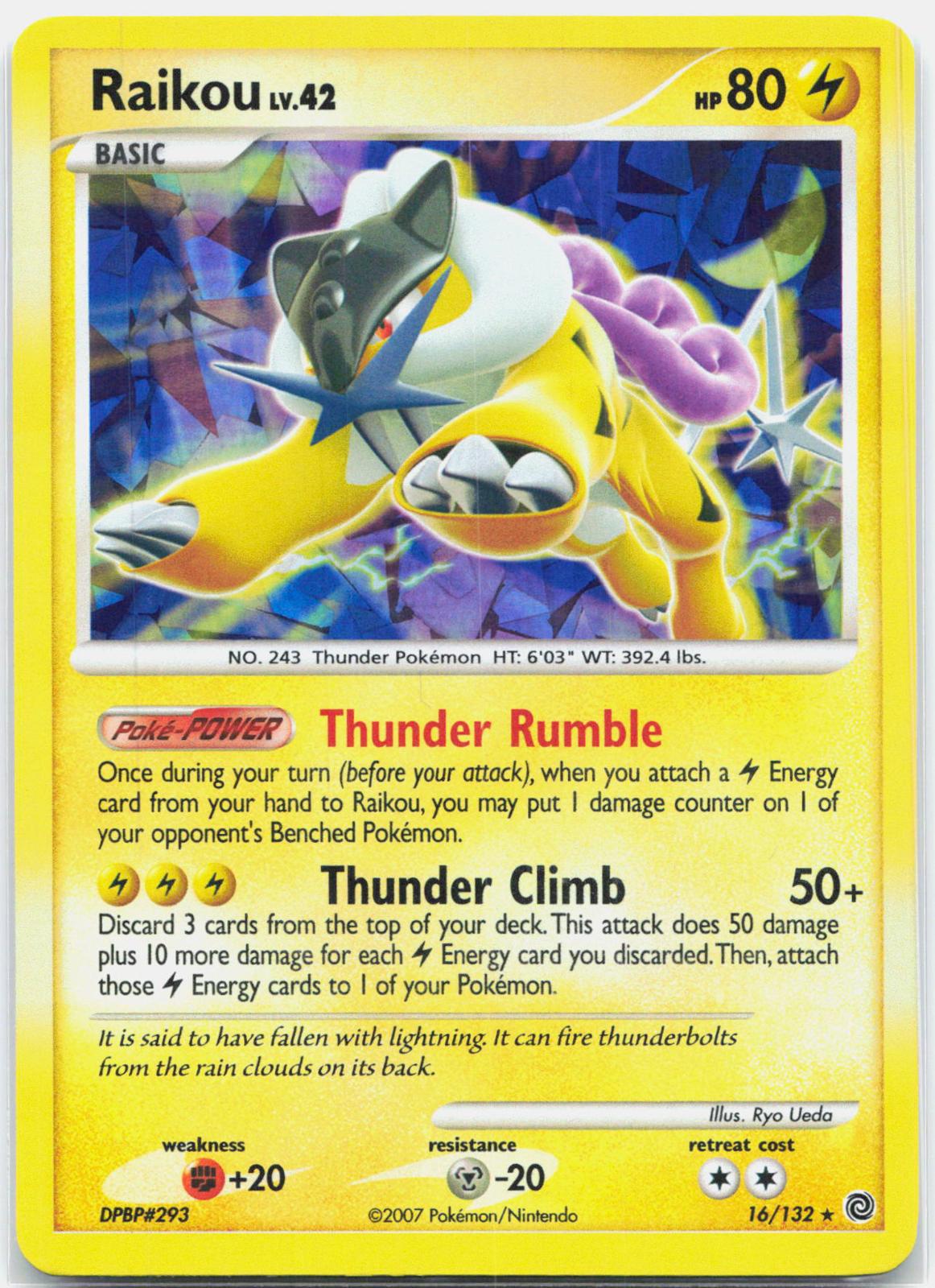Raikou - 016/132 Cracked Ice Holo Promo Pokemon - NM/LP