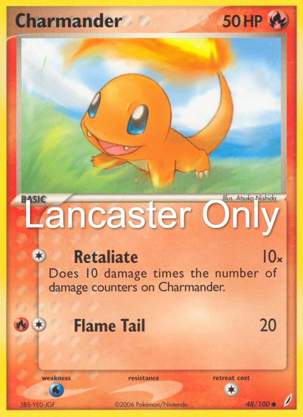 Charmander - 48/100 Crystal Guardians Reverse Holo Common Pokemon - NM (Lanc)
