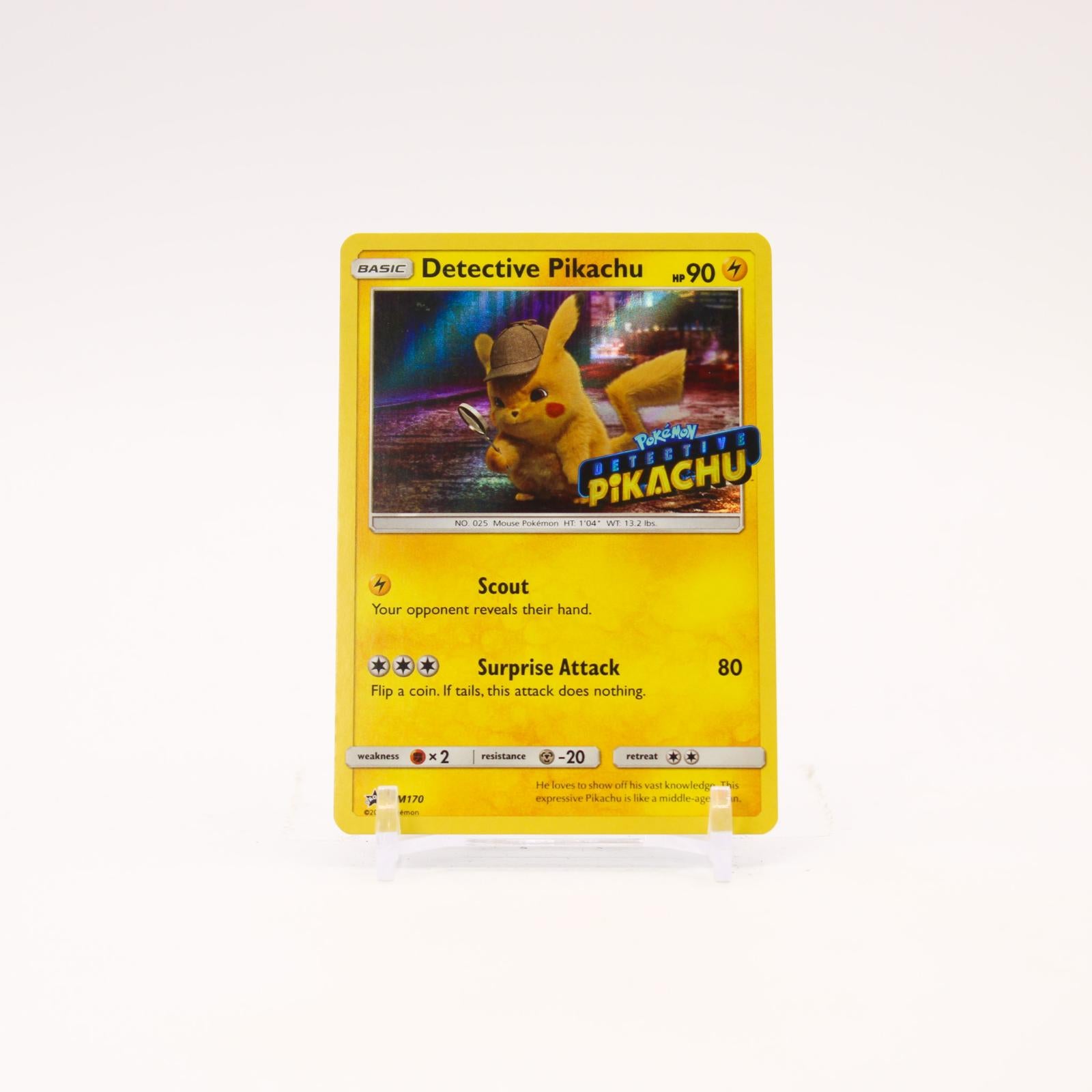 Detective Pikachu - SM170 Sun & Moon Stamped Holo Promo Pokemon - NM/LP