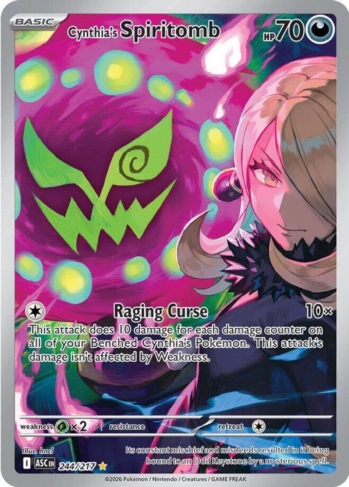 Cynthia's Spiritomb - 244/217 Ascended Heroes Illustration Rare Holo Pokemon - NM