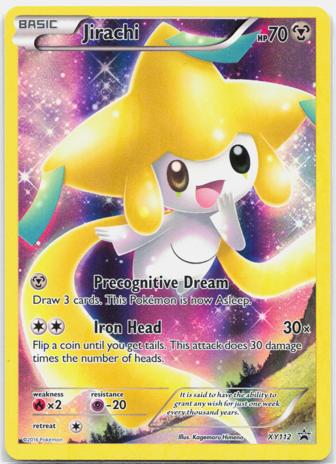 Jirachi - XY112 Black Star Full Art Promo Pokemon - NM/LP