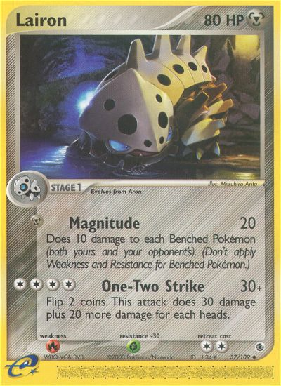 Lairon - 37/109 Ruby & Sapphire Uncommon Pokemon - NM