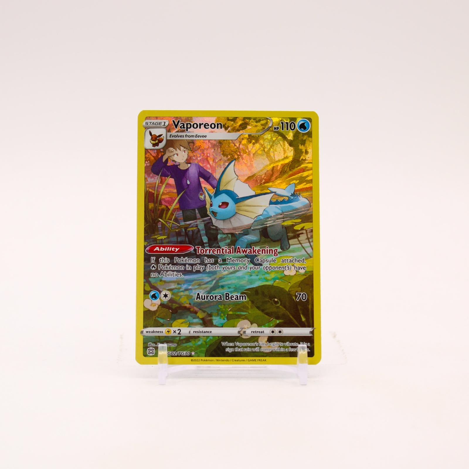 Vaporeon - TG02/TG30 Brilliant Stars Trainer Gallery Holo Rare Pokemon - NM/LP