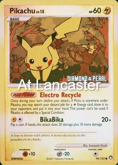 Pikachu - 094/123 Burger King Promo Pokemon - MP (Lanc)