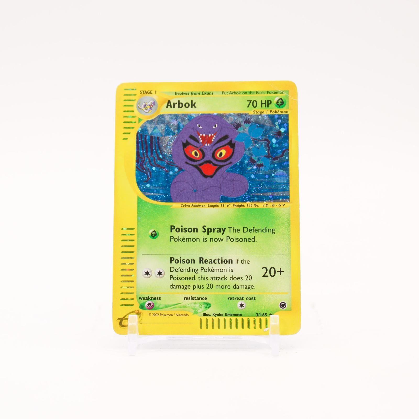 Arbok - 3/165 Expedition Base Set Holo Rare Pokemon - HP