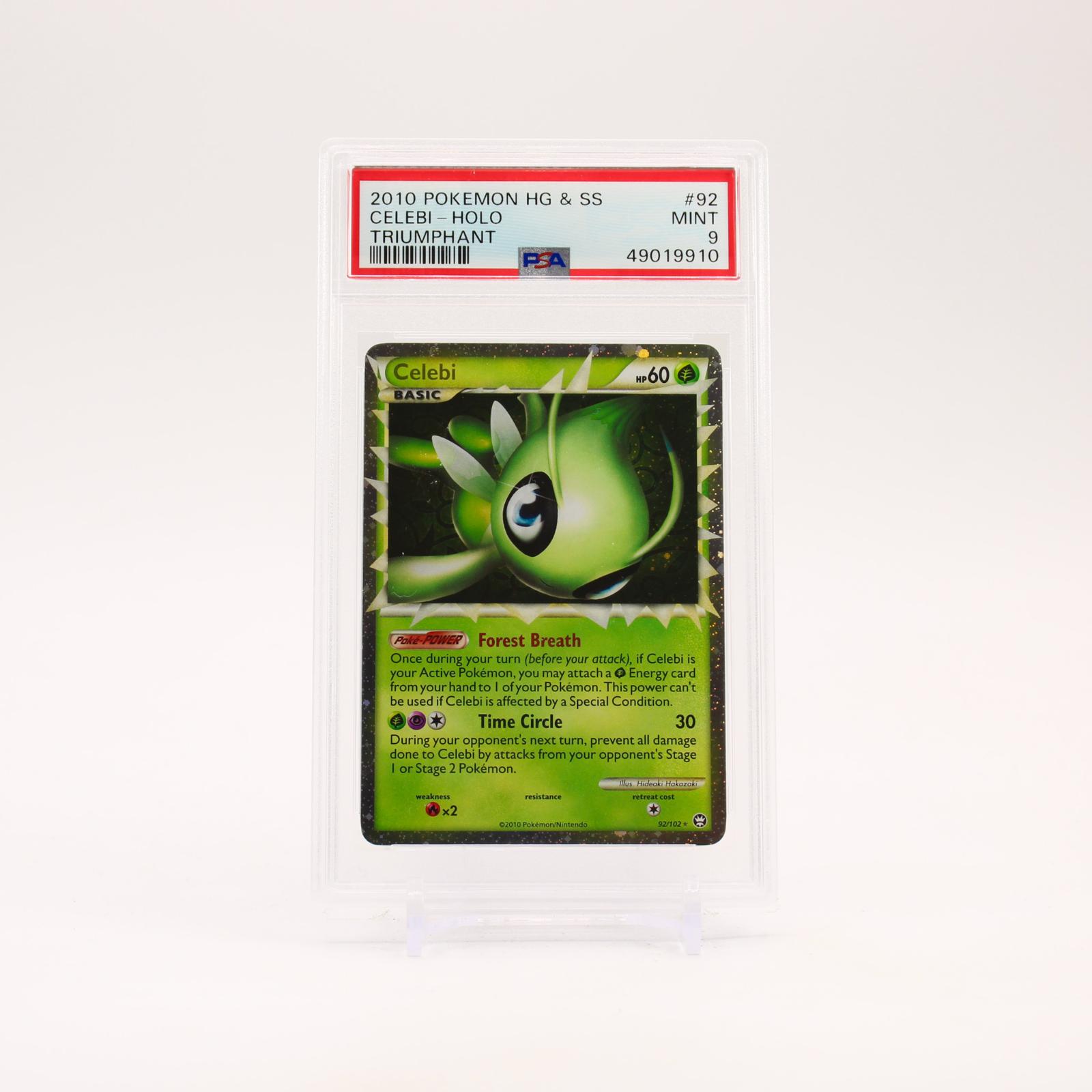 Celebi - 92/102 PSA 9 Triumphant Ultra Rare Pokemon - MINT