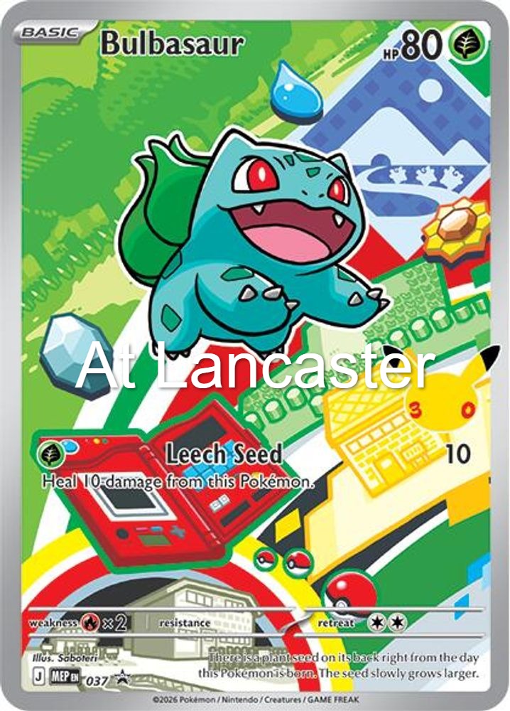 Bulbasaur - 037 ME: Mega Evolution Promo Promo Pokemon - NM (Lanc)
