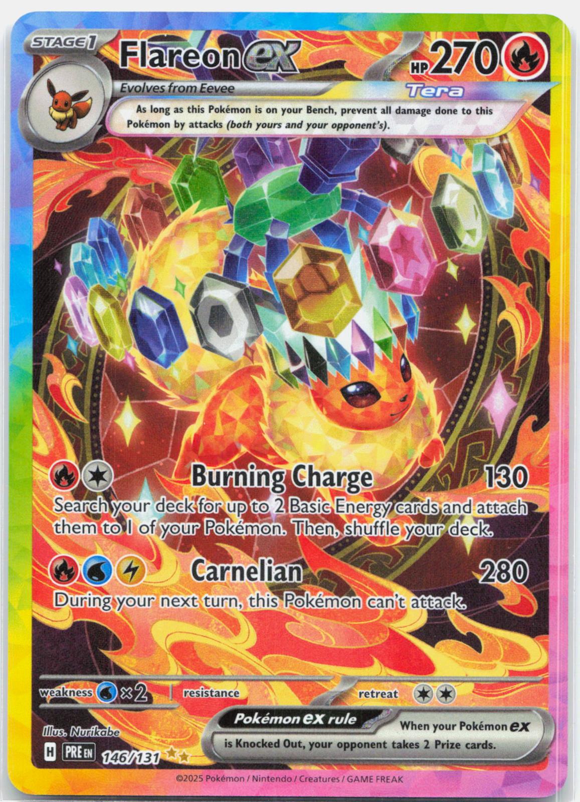 Flareon ex - 146/131 Prismatic Evolutions Special Illustration Pokemon - NM/MINT