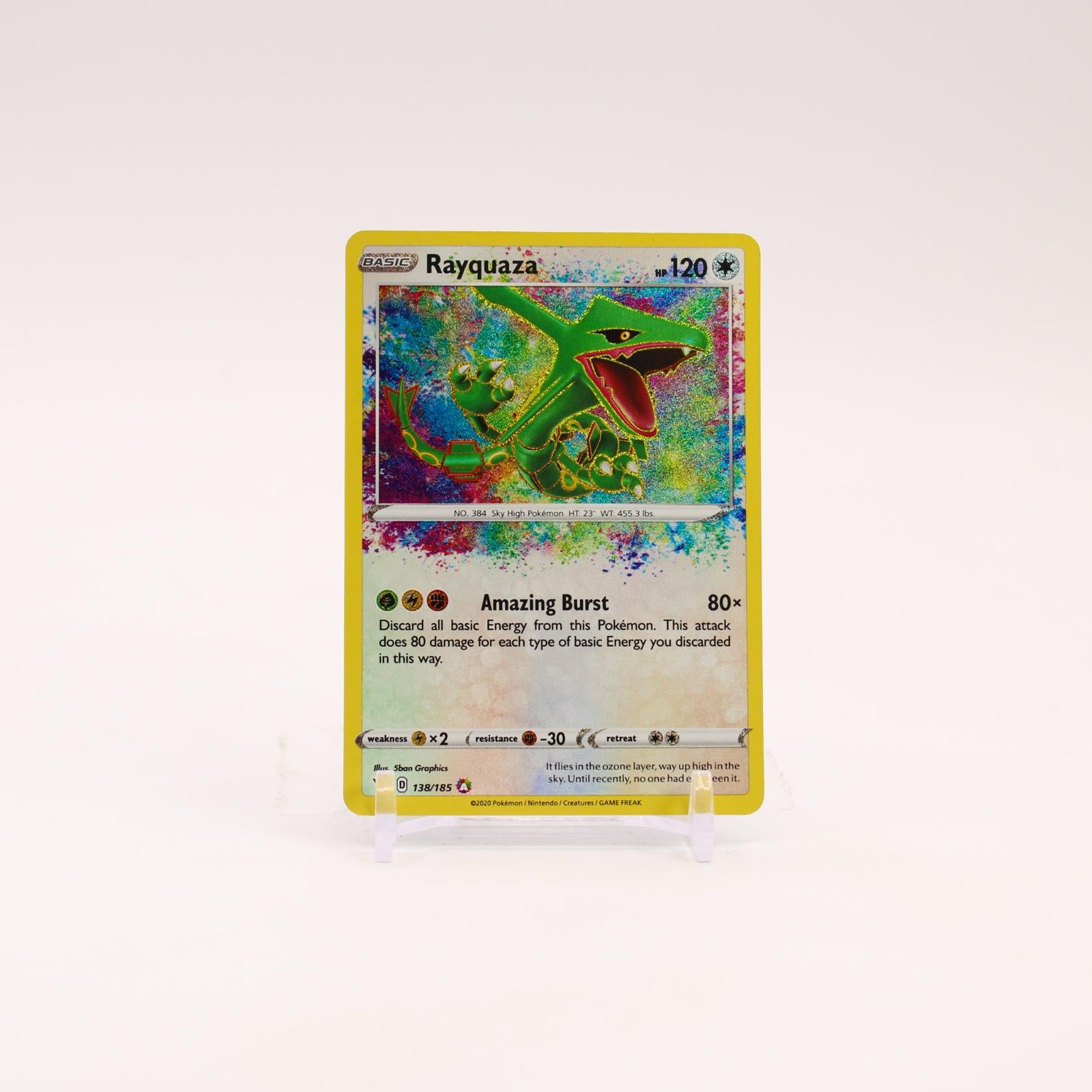 Rayquaza - 138/185 Vivid Voltage Holo Amazing Rare Pokemon - NM