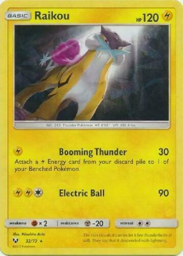 Raikou - 32/73 Deck Exclusive Cracked Ice Holo Rare Pokemon - NM/MINT
