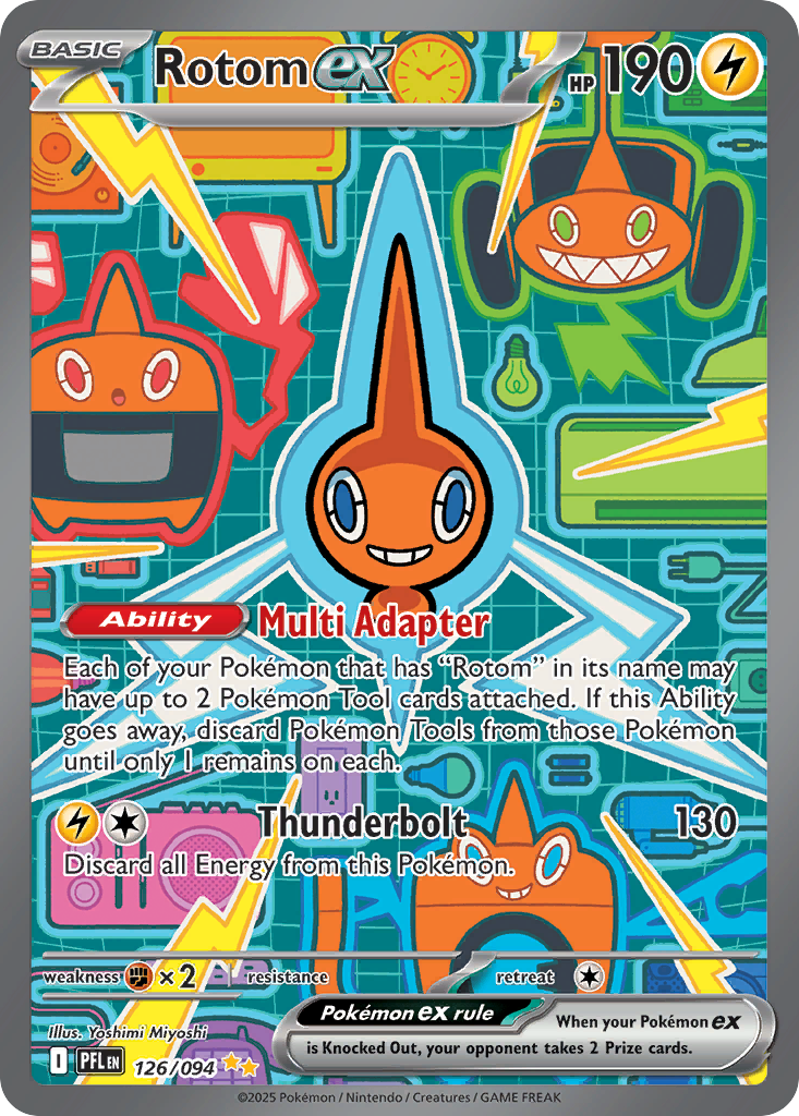 Rotom ex - 126/094 Phantasmal Flames Special Illustration Rare Holo Pokemon - NM