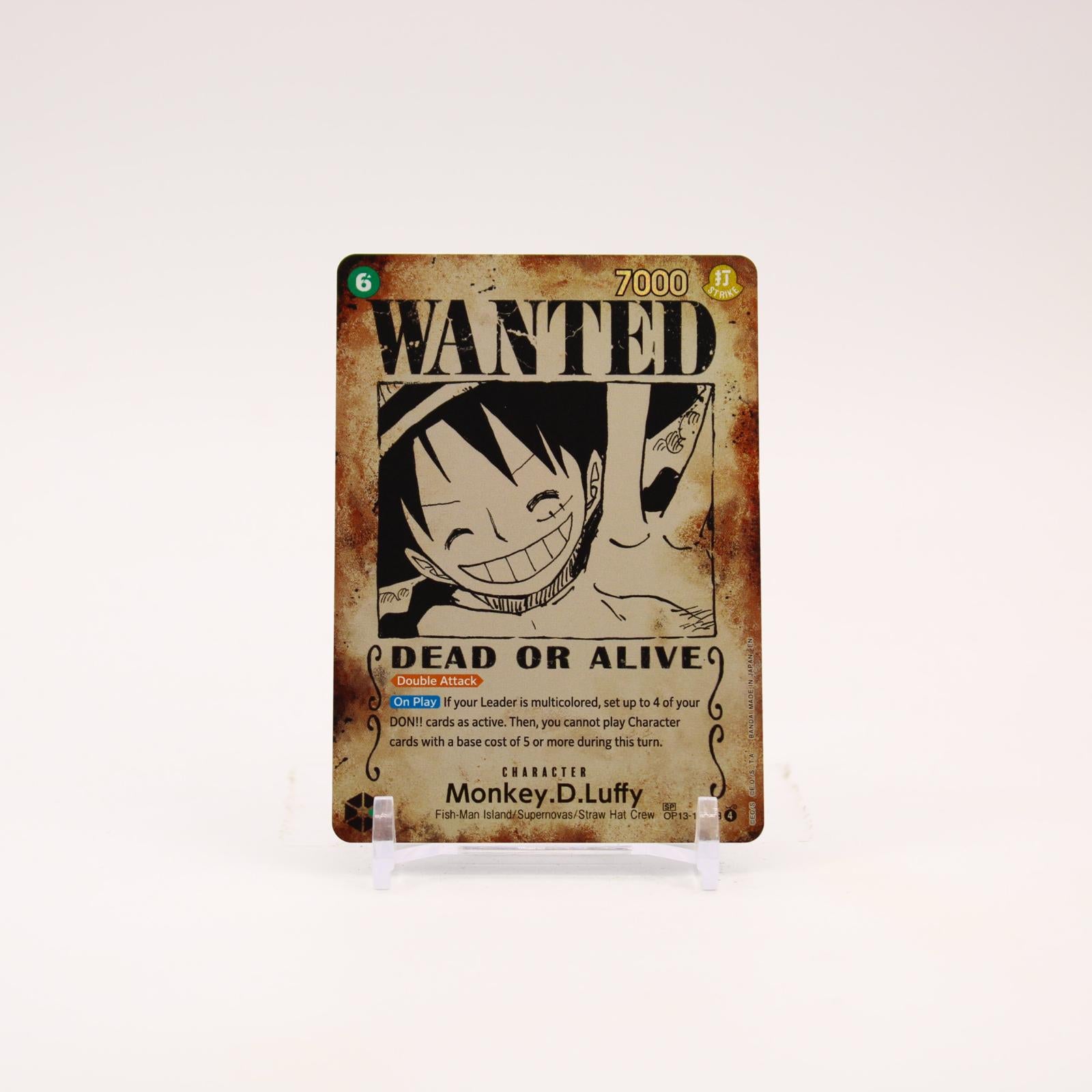 Monkey.D.Luffy Wanted Poster - OP13-118 Carrying On His Will SEC One Piece - LP
