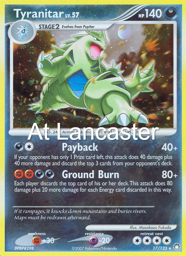 Tyranitar - 17/123 Mysterious Treasures Rare Pokemon - MP (Lanc)