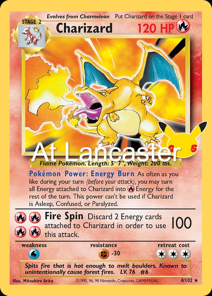 Charizard - 4/102 Celebrations: Classic Collection Classic Collection Pokemon - NM (Lanc)