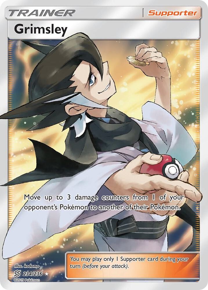 Grimsley - 234/236 Unified Minds Full Art Trainer - NM/MINT