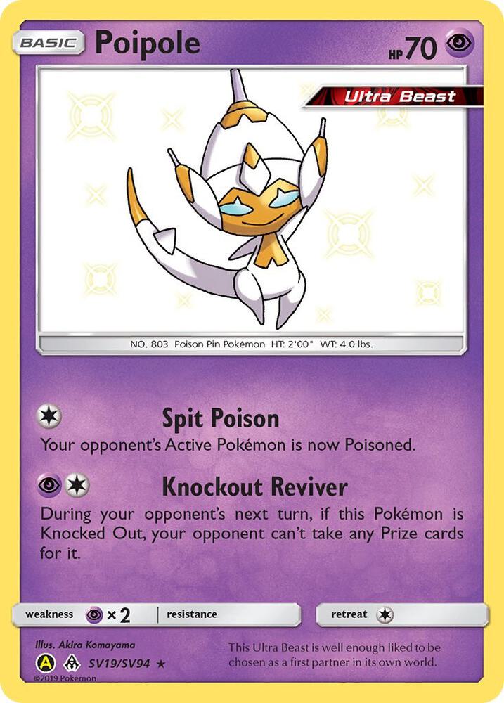 Poipole - SV19/SV94 Hidden Fates: Shiny Vault Holo Rare Pokemon - NM/MINT