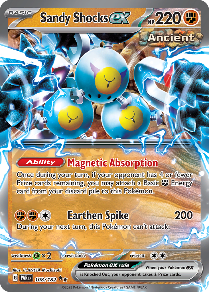 Sandy Shocks ex - 108/182 Paradox Rift Double Rare Holo Pokemon - NM